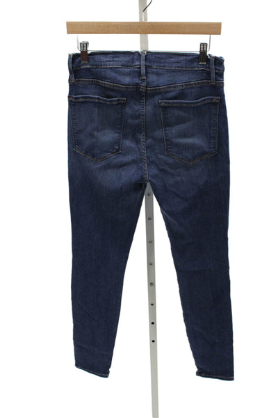Frame Women Skinny High Rise Jeans Blue Modal Size 30