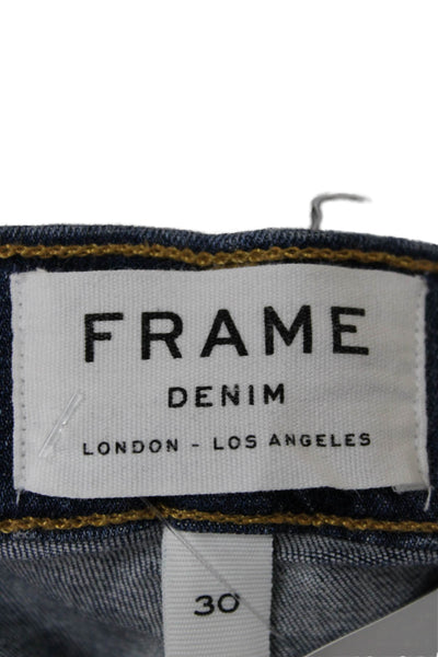Frame Women Skinny High Rise Jeans Blue Modal Size 30
