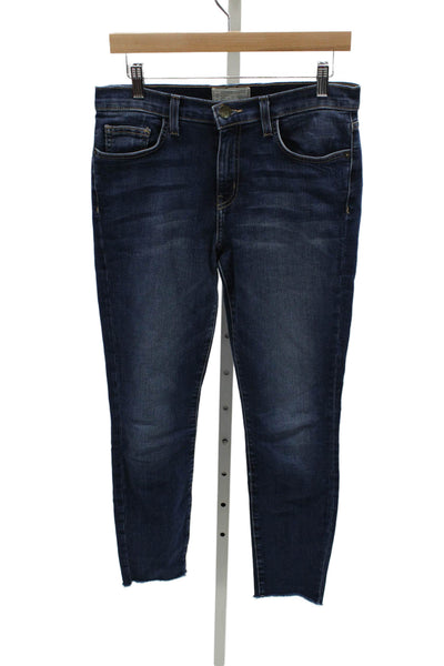 Current/Elliott Women Skinny Jeans Blue Cotton High Rise Inseam 28 Size 29