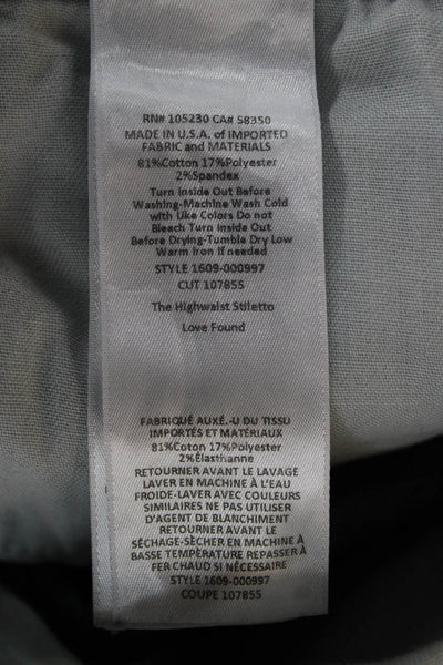 Current/Elliott Women Skinny Jeans Blue Cotton High Rise Inseam 28 Size 29