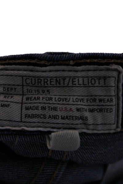 Current/Elliott Women Skinny Jeans Blue Cotton High Rise Inseam 28 Size 29