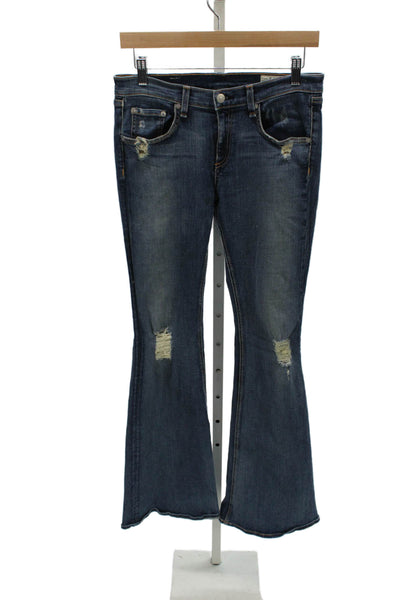 AG Adriano Goldschmied Womens Bootcut Jeans Blue Cotton Size 30