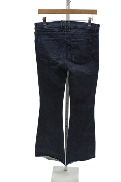 McGuire Women High Rise Flared Jeans Blue Button Size 31