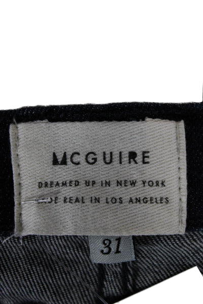 McGuire Women High Rise Flared Jeans Blue Button Size 31