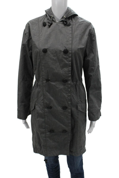 Rag & Bone Womens Gray Button Long Sleeve Parka Coat Size 4