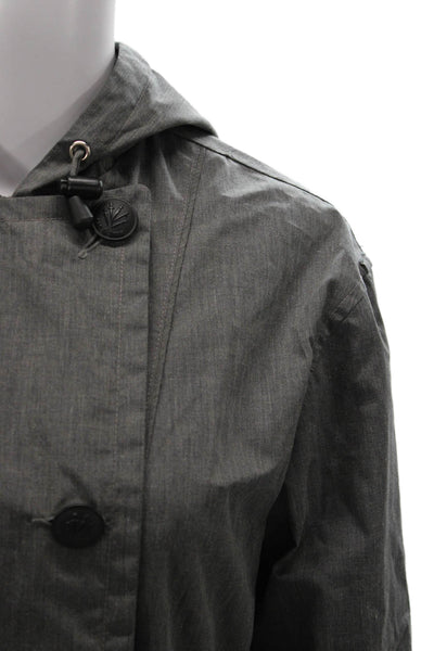 Rag & Bone Womens Gray Button Long Sleeve Parka Coat Size 4