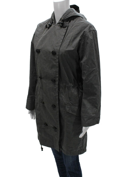 Rag & Bone Womens Gray Button Long Sleeve Parka Coat Size 4