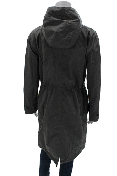 Rag & Bone Womens Gray Button Long Sleeve Parka Coat Size 4