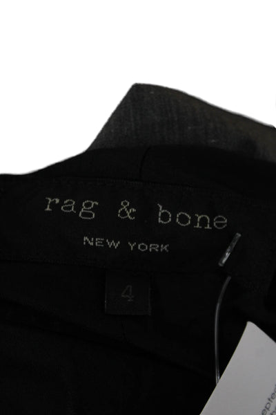 Rag & Bone Womens Gray Button Long Sleeve Parka Coat Size 4