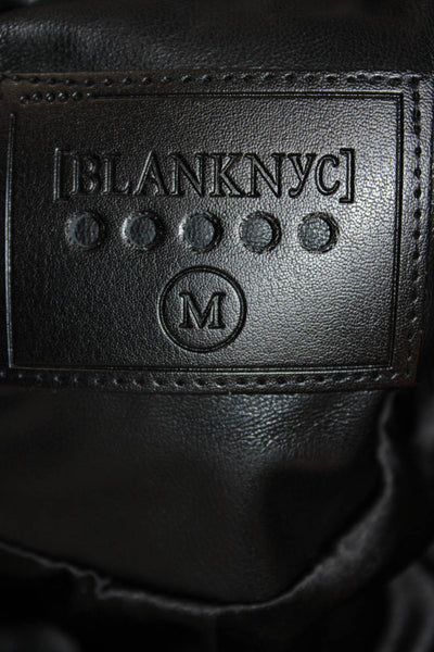 Blank NYC Womens Quilted Black Buckle Vest Size M