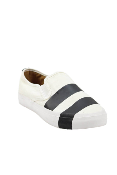 Angela Scott Women's Round Toe Rubber Sole Slip-On Loafers White Size 6