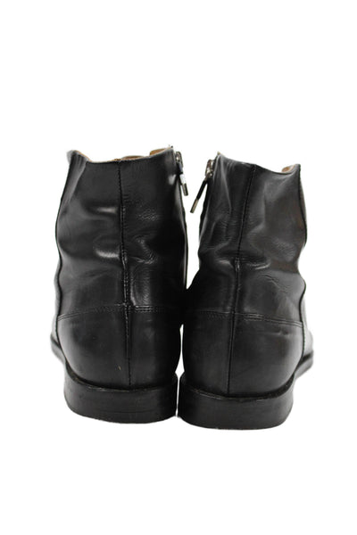 Alberto Fermani Women's Pointed Toe Leather Ankle Boots Black Size 7