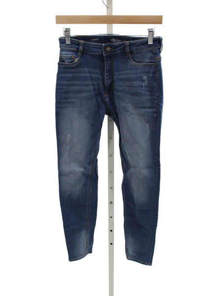 Bershka Womens Skinny Blue Cotton Jeans Size 6