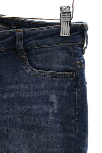 Bershka Womens Skinny Blue Cotton Jeans Size 6
