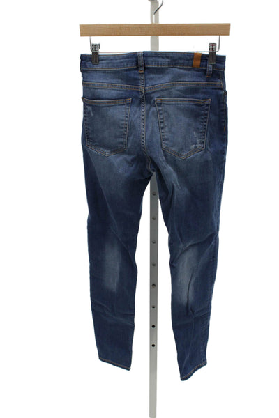 Bershka Womens Skinny Blue Cotton Jeans Size 6