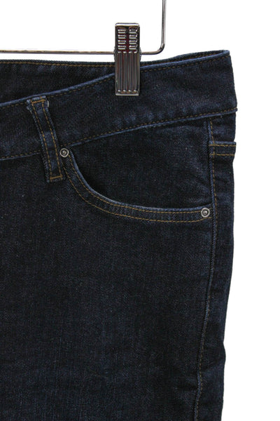 Sene Unisex Adults Straight Jeans Blue Cotton Blend High Rise Size 29