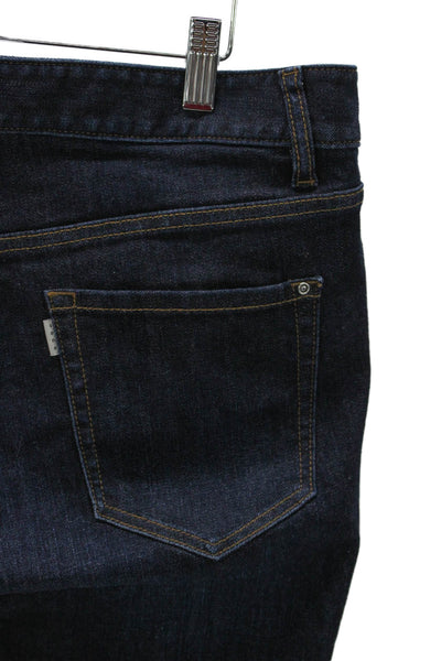 Sene Unisex Adults Straight Jeans Blue Cotton Blend High Rise Size 29