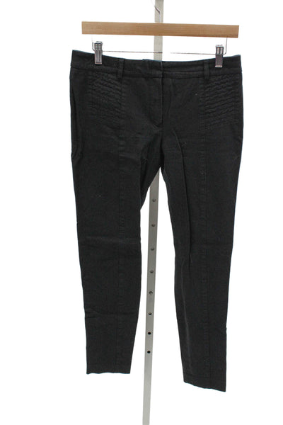 Judith & Charles Womens Black Cotton Dress Pants Zip Size 6