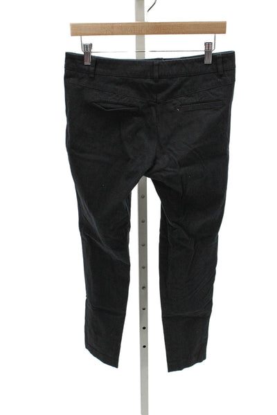 Judith & Charles Womens Black Cotton Dress Pants Zip Size 6