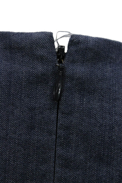COS Womens Fit & Flare Dress Blue Cotton Knee Length Short Sleeve Size 8