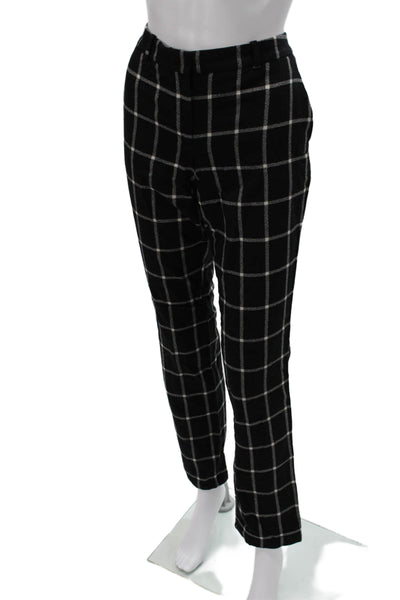 Boss Hugo Boss Women Plaid Virgin Wool Dress Pants Black Size 4