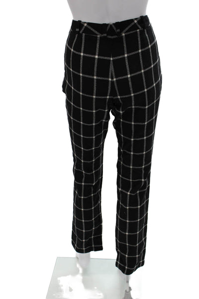 Boss Hugo Boss Women Plaid Virgin Wool Dress Pants Black Size 4