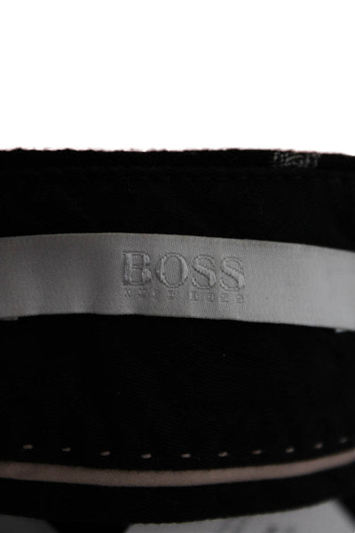 Boss Hugo Boss Women Plaid Virgin Wool Dress Pants Black Size 4