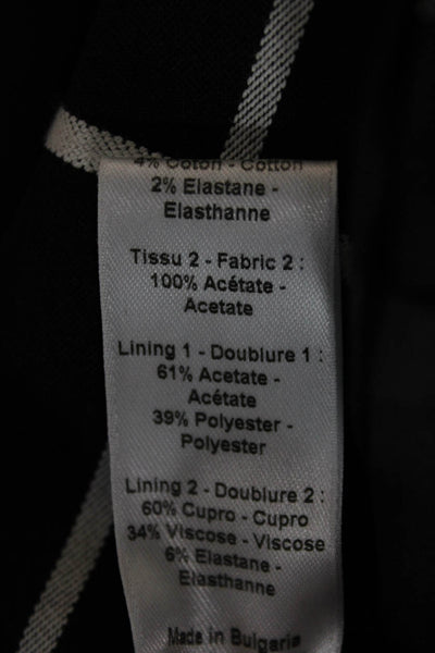 Joseph Womens Cropped Check Polyester Pants Black Size 40