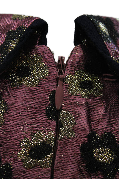 J Crew Collection Womens Floral Wool Sleeveless Blouse Multicolor Size 10