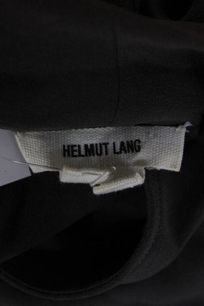 Helmut Lang Women Blouse Green Cowl Neck Sleeveless Polyester Size XS