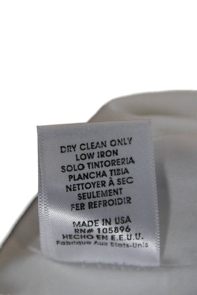 Worth Women Tunic Sleeveless White Round Neck Triacetate Size 8