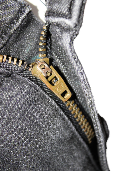 Frame Denim Women Skinny Black Jeans Mid Rise Cotton Blend Size 28