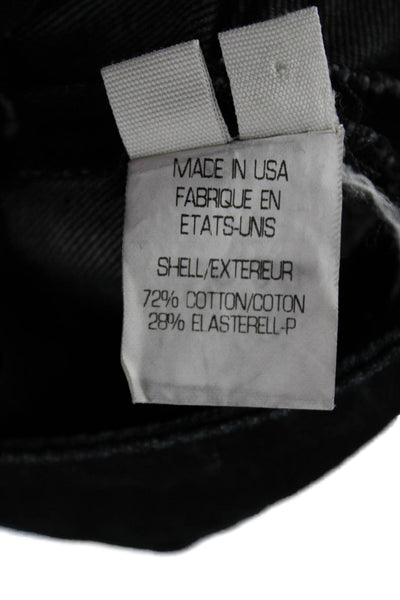 Helmut Lang Womens Skinny Biker Black Jeans Mid Rise Zip Size 27