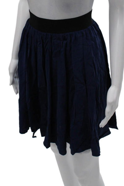 Rag & Bone Womens A-Line Silk Knee Length Blue Skirt Size 28