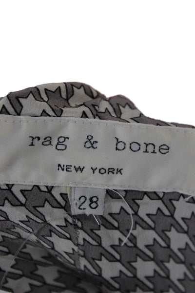 Rag & Bone Womens A-Line Silk Knee Length Blue Skirt Size 28