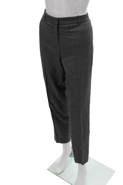 Boss Hugo Boss Womens Dress Pants Gray Virgin Wool Zip Size 6