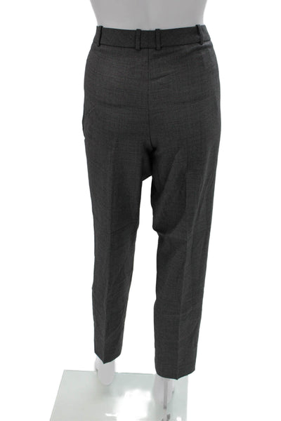 Boss Hugo Boss Womens Dress Pants Gray Virgin Wool Zip Size 6