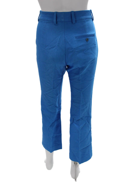 3.1 Phillip Lim Womens Cropped Blue Cotton Pants Zip Inseam 28 Size 6