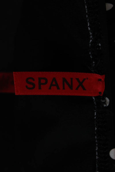 Spanx Women Swimwear Polka Dot Black Nylon Size 6