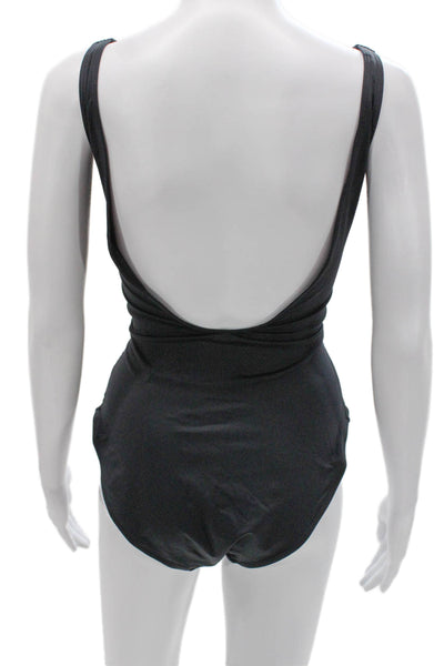 Everlane Womens One Piece Swimwear Black Nylon Solid Size L