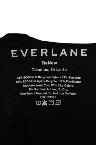 Everlane Womens One Piece Swimwear Black Nylon Solid Size L
