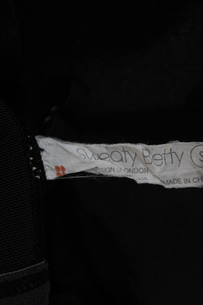 Sweaty Betty Womens Spaghetti Strap Mesh Trim Sports Bra Black Size Small
