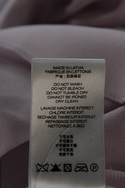 IRO Womens Basic V-Neck Pink Triacetate Long Sleeve Blouse Size 38