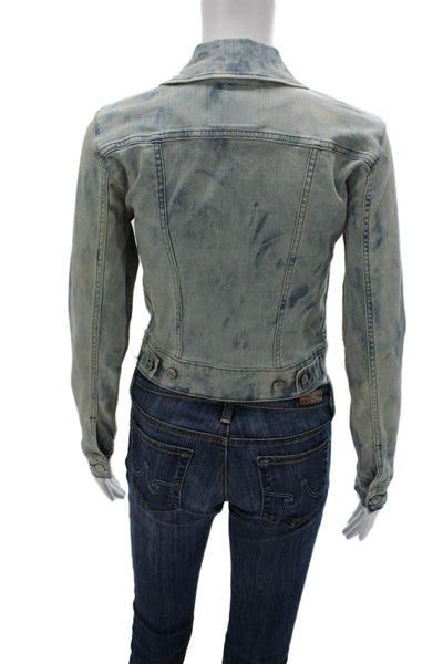 Levis Women Basic Jacket Blue Button Long Sleeve Size XS