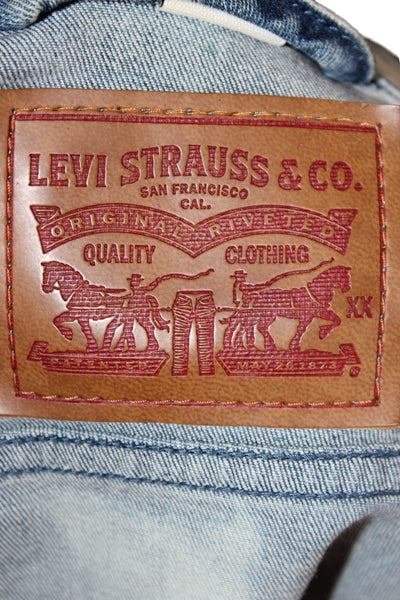 Levis Women Basic Jacket Blue Button Long Sleeve Size XS