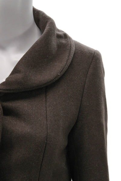 Wilfred Women Overcoat Brown Button Wool Cashmere Blend Size 2XS
