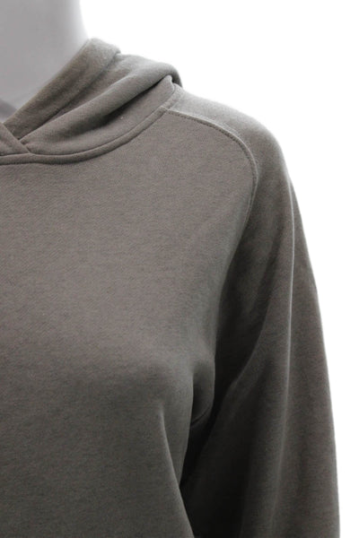 Paige Black Label Women Gray 100% Cotton Pullover Hoodie Size L