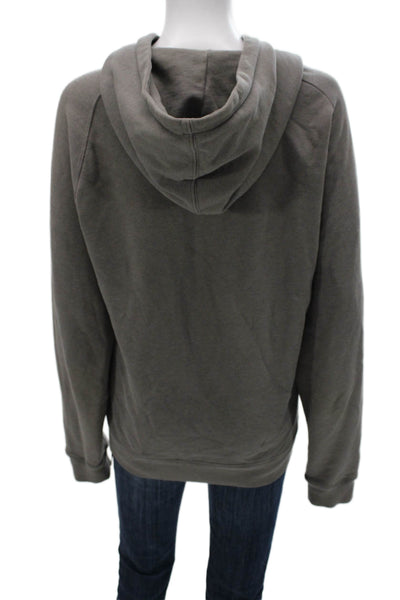 Paige Black Label Women Gray 100% Cotton Pullover Hoodie Size L