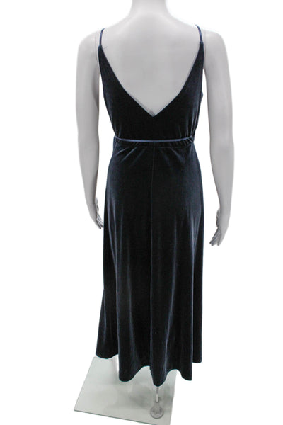Jenny Yoo Collection Womens Wrap Dress Blue VNeck Sleeveless Full-Length Size 0