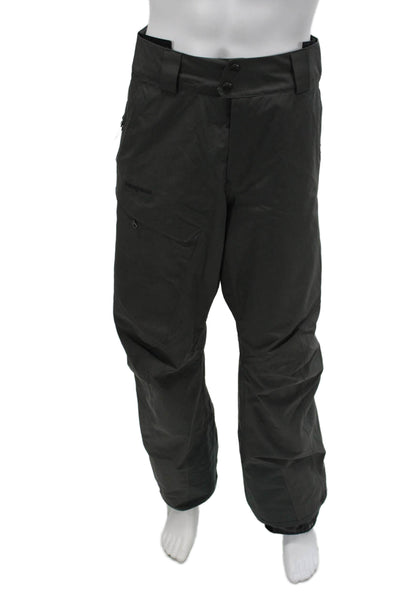 Patagonia Mens Snow Pants Gray Polyester Button Size L